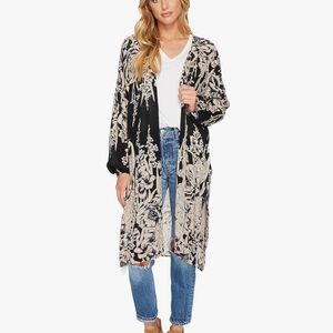 Billabong Black and Cream Patterned Kimono